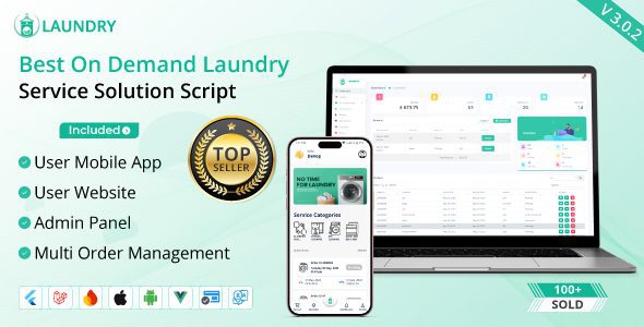 Best laundry app with Admin panel v3.0.3 ——洗衣预约系统源码下载