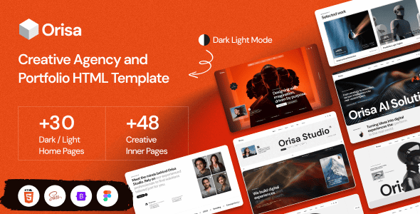 Orisa 4.1.0 – 创意代理机构与作品集 HTML Bootstrap 5 GSAP 模板下载