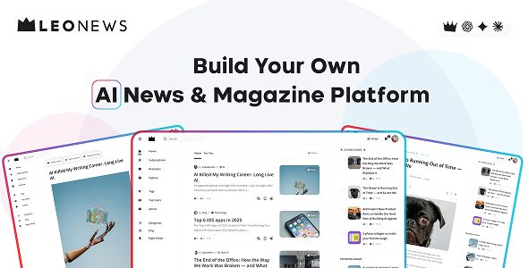 LeoNews – KingMedia 主题 – AI 新闻、病毒式传播杂志与报纸源码下载