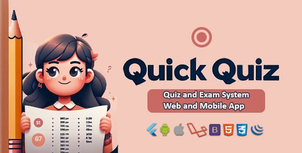 Quick Quiz v5.0 – 测验和考试系统（网页版和移动应用版）源码下载