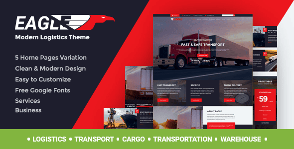Eagle v2.0.0 – 物流与运输 WordPress 主题下载