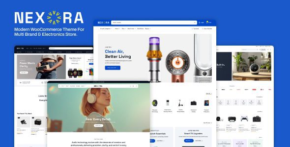 Nexora Shop v1.0.0 – 多品牌电子产品商店 WooCommerce 主题下载
