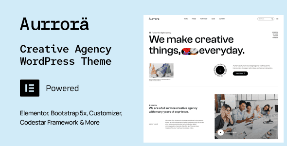 Aurrora v1.0 – 创意机构 WordPress 主题下载
