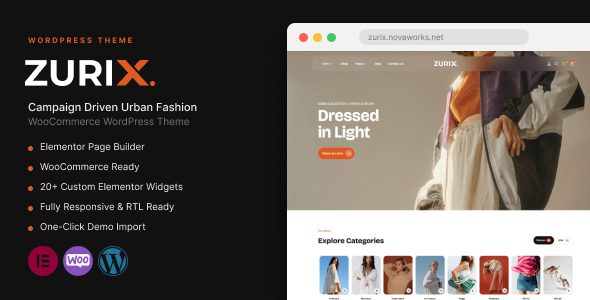 ZURIX v1.0.1 – 以营销活动为导向的都市时尚 WooCommerce 主题下载