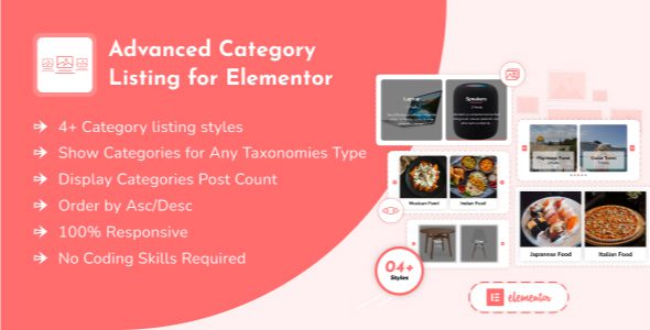 Advanced Category Listing for Elementor v1.0.6 Elementor 高级分类列表插件下载