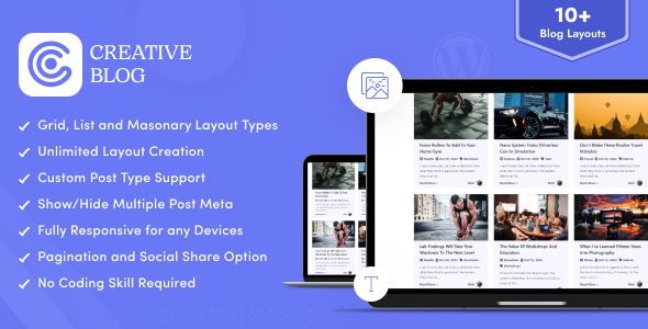 Creative Blog Designer Bundle for WordPress v1.0.6 WordPress 创意博客设计插件下载