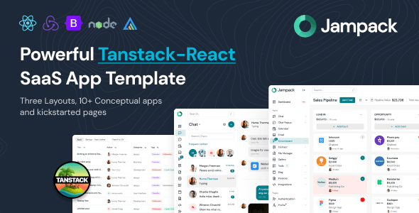 Jampack – 功能强大的 TanStack-React SaaS 应用模板源码下载