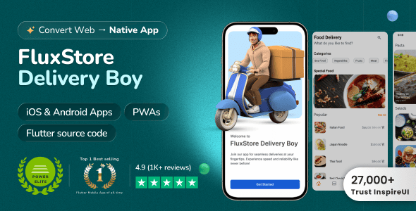 FluxStore Delivery Boy 6.3.0 – 适用于 WooCommerce 的 Flutter 应用程序app源码下载