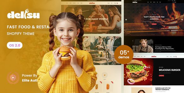 Delisu 1.0 – 适用于快餐店与餐厅的响应式 Shopify 2.0 主题下载