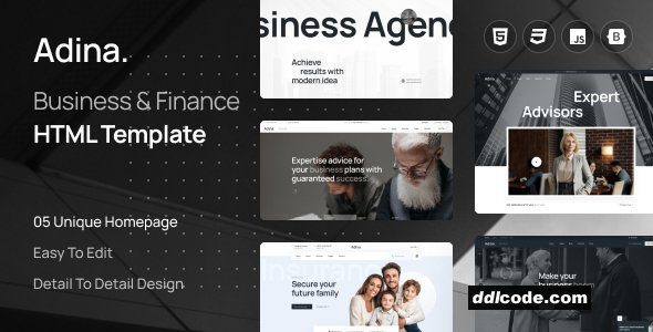 Adina v1.0 – 商业与金融 HTML 模板下载