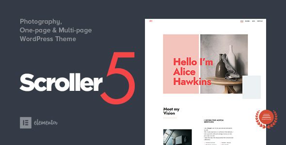 Scroller v5.2 – 摄影类单页/多页 WordPress 主题下载
