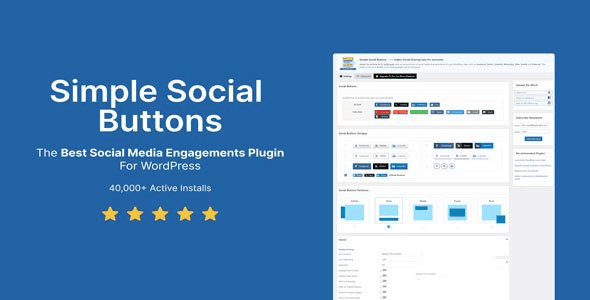 WPBrigade Simple Social Buttons Pro v7.1.0 WPBrigade 简易社交按钮插件下载
