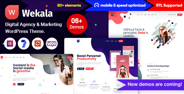 Wekala v1.0.1 – 数字代理机构与营销类 WordPress 主题下载