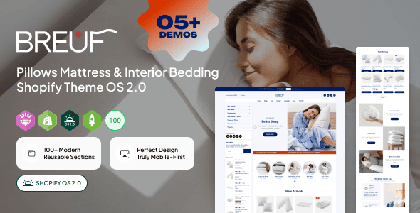 Breuf 2.0.0 – 枕头、床垫和室内床上用品 Shopify 主题下载