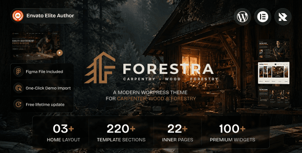 Forestra 1.0.2 – 木匠、木材和林业 WordPress 主题下载