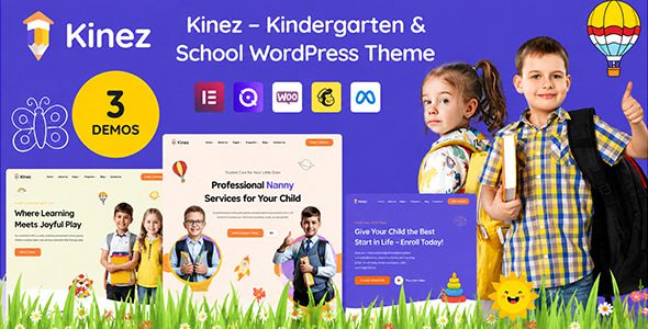 Kinez 2.0.0 – 幼儿园和学校 WordPress 主题下载