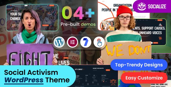 Socialize 1.0.0 – 社会行动主义和非政府组织 WordPress 主题下载