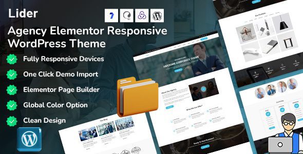 Lider 3.0.2 – 代理机构、企业和多用途 WordPress Elementor 主题下载