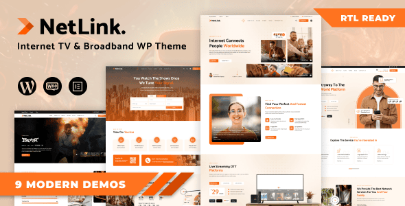 Netlink 1.1.2 – 宽带电视与互联网服务提供商 WordPress 主题下载