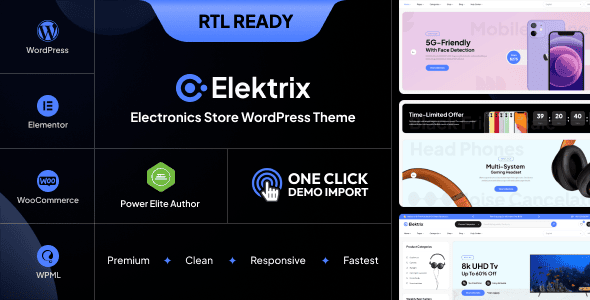 Elektrix 1.0.7 – 电子产品商店 WooCommerce 主题下载