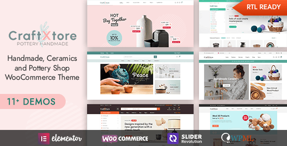CraftXtore 1.9.4 – 专用于手工、陶瓷与陶艺商店的 WooCommerce 主题下载