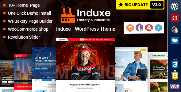 Induxe 2.6 – 工业与制造业 WordPress 主题下载