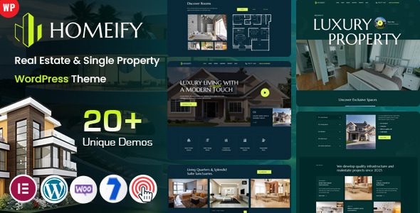 Homeify v2.0 – 房地产单房源展示 WordPress 主题下载