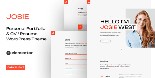 Josie v1.1.0 – 个人简历/履历 WordPress 主题下载