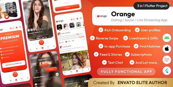 Orange  23 March 2026—— 具备直播、聊天、礼物及收益提现功能的约会应用app源码下载