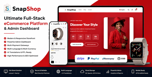 SnapShop v1.0.0 – 电商全栈平台PHP源码下载