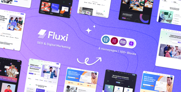Fluxi v1.1.8 – SEO 营销与数字代理机构 WordPress 主题下载