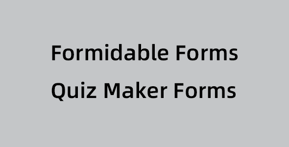 Formidable Forms Quiz Maker Forms v3.1.7 拓展插件下载
