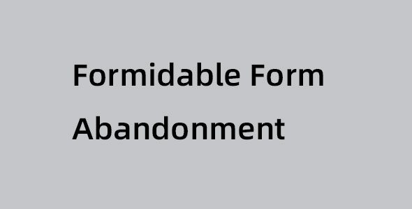 Formidable Forms Abandonment v1.1.6 拓展插件下载