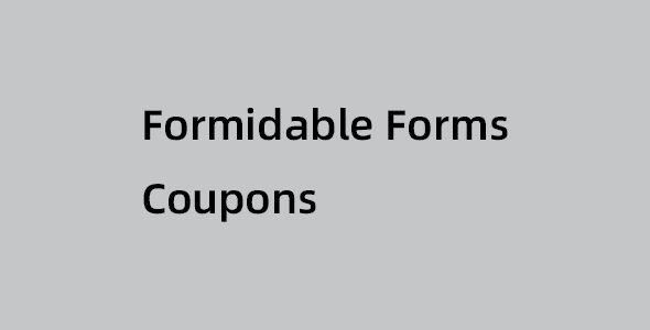 Formidable Forms Coupons v1.0 拓展插件下载