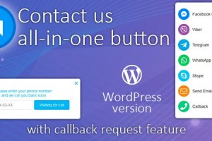 All in One Support Button Callback Request GPL v.2.2.7 | 外贸wordpress网站在线沟通组件联系我们插件下载
