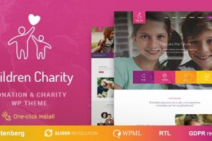 Children Charity v1.1.8 – 带有捐赠的非营利组织和非政府组织 WordPress 主题下载