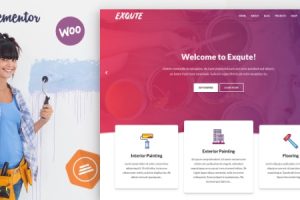 Exqute GPL v.1.9 – 绘画公司 WordPress Elementor 主题下载
