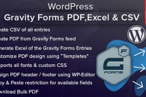 WordPress Gravity Forms PDF, Excel & CSV v1.7.1 插件下载