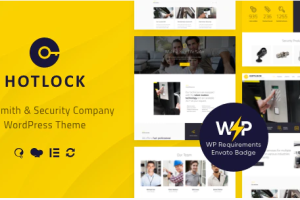 HotLock Nulled v1.3.9 | 锁匠和安全系统 WordPress 主题 + RTL下载