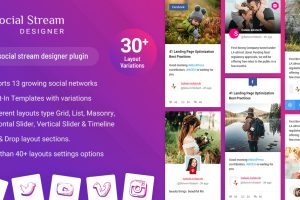 WP Social Stream Designer v1.1.9 获取社交媒体平台内容自动发布插件下载
