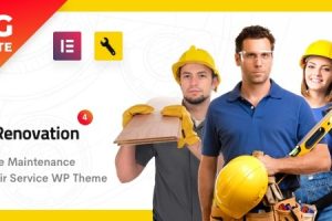 Renovation v.4.3.6 维修服务，家庭维护 Elementor WP 主题下载