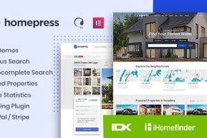 HomePress v1.3.7 – 房地产WordPress主题下载