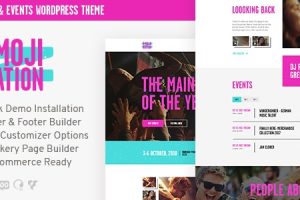 EmojiNation v1.0.6 | 夜总会和音乐会活动 WordPress 主题下载