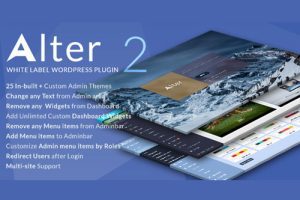 WPAlter v2.4.6 – WordPress 仪表盘样式风格化插件下载
