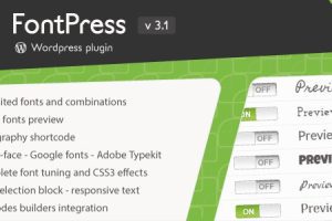 FontPress v.3.3.2 – WordPress字体管理器插件下载