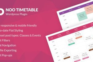 Noo Timetable v.2.1.4 – 响应式日历和自动同步 WordPress 插件下载