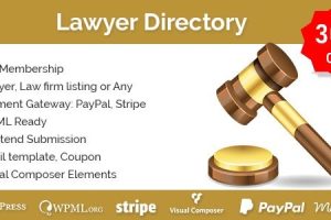 Lawyer Directory WordPress Plugin v.1.3.4 集成 WooCommerce 支付网关插件下载