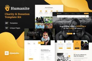 Humanite v1.2.1 – 慈善与捐赠 Elementor 主题模板套件下载