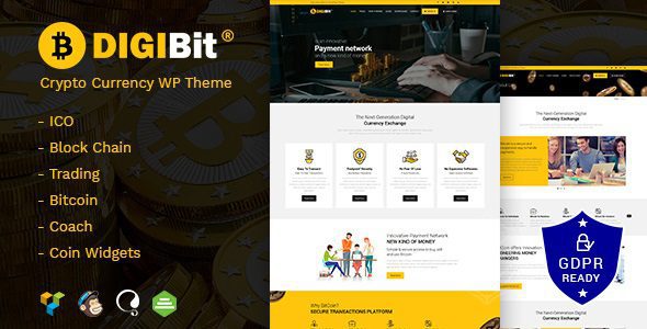 Digibi DigiBit v2.2 – 加密货币挖掘 WordPress 主题免费下载_芒果运营
