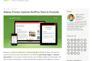 ElmaStudio Waipoua WordPress Theme 1.1.3